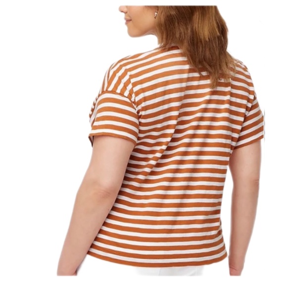 Brand J.Crew Striped Crewneck Short Sleeve Tee Top - Picture 2 of 3